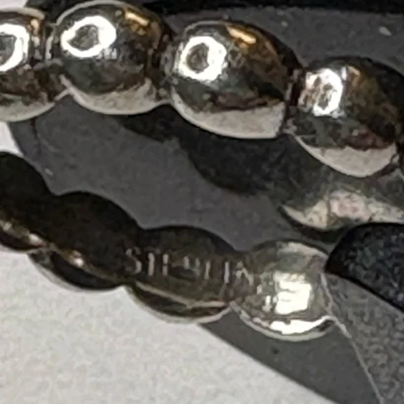 Sterling Silver Beaded Band Ring, 6.75 - Picture 4 of 4